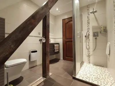 Salle de bains dans l'établissement Chambre d’hotes chez Sylviane