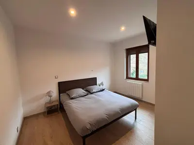 Un ou plusieurs lits dans un hébergement de l'établissement Chambre double Auberge Alsacienne
