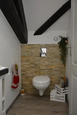 Salle de bains dans l'établissement Ferme les Iris