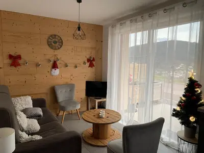 Coin salon dans l'établissement Les balcons de la haie griselle