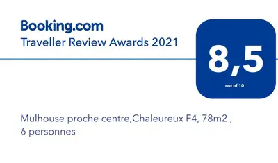 Certificat, récompense, panneau ou autre document affiché dans l'établissement Mulhouse,Grand appart cosy&lumineux, 78m2 , pour 5 personnes