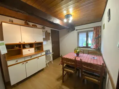 Cuisine ou kitchenette dans l'établissement Gite Lammer