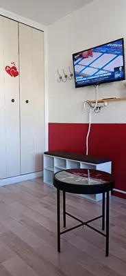 Télévision ou salle de divertissement dans l'établissement studio résidence la Mauselaine la perle des Vosges