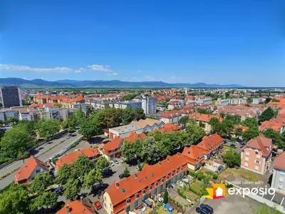 Vue générale sur Colmar ou vue de la ville depuis l'appartement