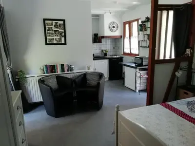 Cuisine ou kitchenette dans l'établissement Romantic Studio Vacances