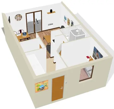 Plan de l'établissement Joli appartement 'Les Airelles du Lac' T2, rez de jardin, parking