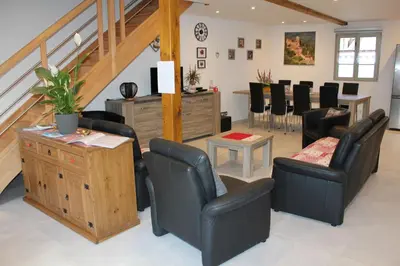Coin salon dans l'établissement Gîte Le Cep d'Or Alsace