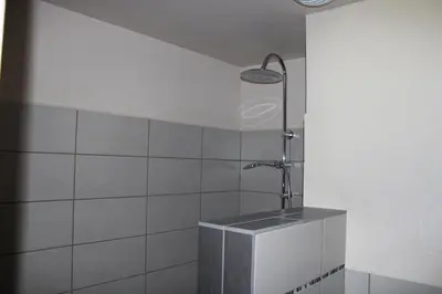 Salle de bains dans l'établissement La Belle Vache