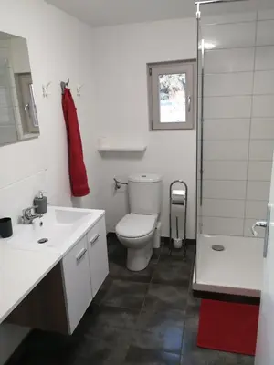 Salle de bains dans l'établissement Magnifique gîte plein centre de Sélestat