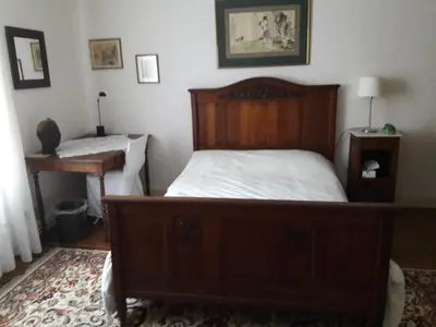 Un ou plusieurs lits dans un hébergement de l'établissement Chambre d'hote au Bois du Prince
