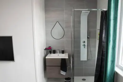 Salle de bains dans l'établissement Le natural'appart des 3 frontières