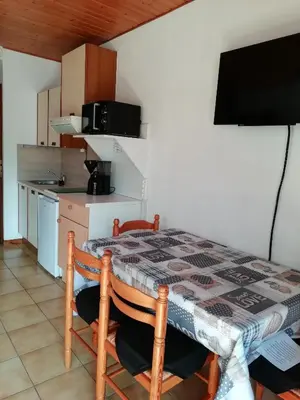 Cuisine ou kitchenette dans l'établissement Hameau des chaumes vue panoramique