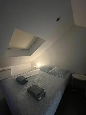 Un ou plusieurs lits dans un hébergement de l'établissement Le 5 - Beau Studio rénové, tout équipé, au calme, Mulhouse centre - stationnement gratuit