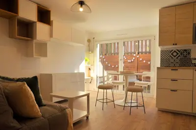 Cuisine ou kitchenette dans l'établissement Aux cigognes de Blotzheim