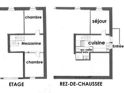 Plan de l'établissement Gîte familial à Cornimont avec Wifi et parking - FR-1-589-84