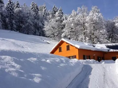 Plan de l'établissement Chalet tout confort avec piscine, terrasse, et sauna privé en montagne - FR-1-589-101