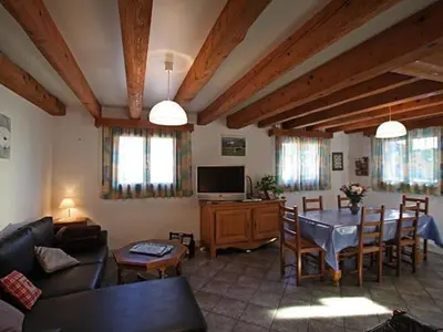 Télévision ou salle de divertissement dans l'établissement Gîte spacieux et confortable avec terrasse, proche activités montagne, à Ferdrupt - FR-1-589-146