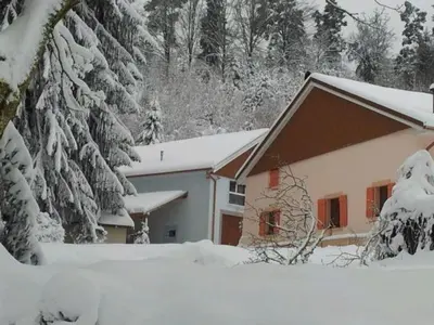 Plan de l'établissement Gîte Confortable en Pleine Forêt avec Étang, Idéal pour Familles et Amis - FR-1-589-154