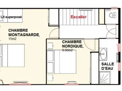 Plan de l'établissement Maison indépendante avec jardin, terrasse et cheminée à Saulxures-sur-Moselotte - FR-1-589-339