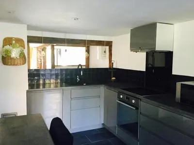 Cuisine ou kitchenette dans l'établissement Au petit randonneur