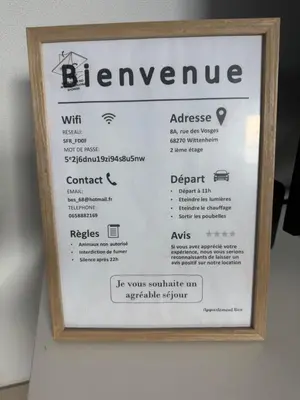 Certificat, récompense, panneau ou autre document affiché dans l'établissement Appartement Bes,, Attique neuf avec confort