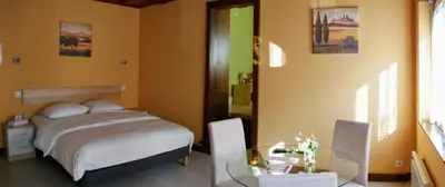 Un ou plusieurs lits dans un hébergement de l'établissement HOTEL RESTAURANT COLLIN