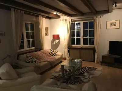 Coin salon dans l'établissement le gîte de la Tourette