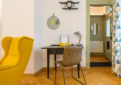 Coin salon dans l'établissement Thann Colmar - 1 chambre - 5 pers - Parking
