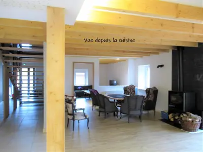 Coin salon dans l'établissement La Ferme du Panorama et Spa
