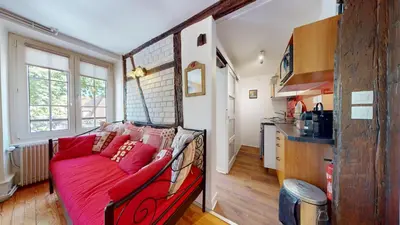 Cuisine ou kitchenette dans l'établissement Maison Le Clos Bartholdi