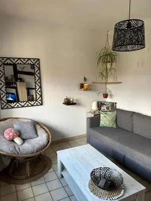 Coin salon dans l'établissement Charme,détente et vue imprenable en centre ville