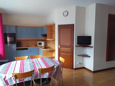 Cuisine ou kitchenette dans l'établissement Gîte Lion d'Or