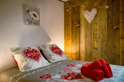 Un ou plusieurs lits dans un hébergement de l'établissement Gîte Les Sabots de Paille, Alsace Haut-Rhin