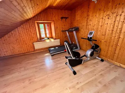 Salle ou équipements de sports de l'établissement Ferme des Jonquilles 15p - billard, PS4, salle de sport