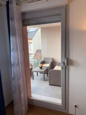 Coin salon dans l'établissement Sion City Mulhouse centre - parking et balcon-wifi 5G gratuit