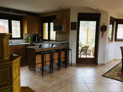 Cuisine ou kitchenette dans l'établissement Buhl de Bonheur
