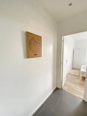 Un ou plusieurs lits dans un hébergement de l'établissement Très beau T2 42m2 lumineux, moderne et rénové avec Fibre