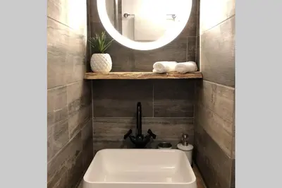 Salle de bains dans l'établissement Un petit Vintage à Colmar