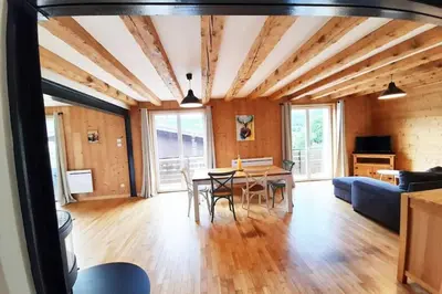 Coin salon dans l'établissement Chalet de Xonrupt / Vue splendide sur les montagnes