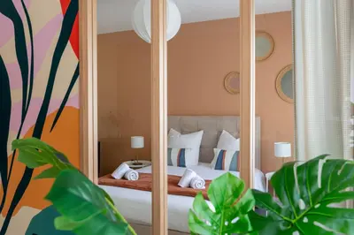 Un ou plusieurs lits dans un hébergement de l'établissement Travel Homes - Le Freedom, chaleureux & spacieux