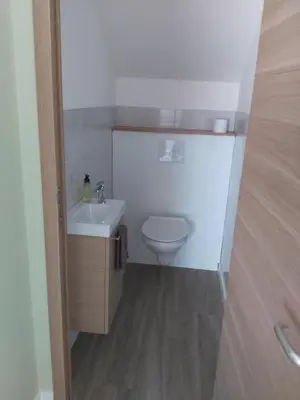 Salle de bains dans l'établissement Les Chambres d Odile