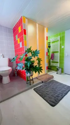 Salle de bains dans l'établissement L'eau vive