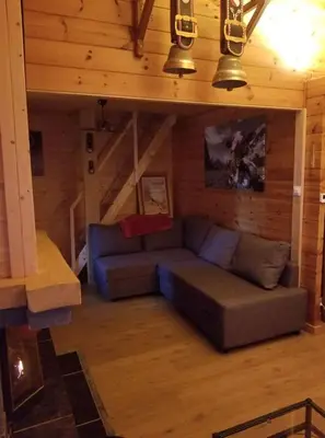 Coin salon dans l'établissement Chalet Les Vosgiennes