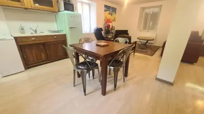 Cuisine ou kitchenette dans l'établissement chic t3 60 m2 cosy 1 a 6 personnes rando, nature, bike park, station de ski