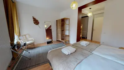 Un ou plusieurs lits dans un hébergement de l'établissement IMMER 4 chambres 10 personnes