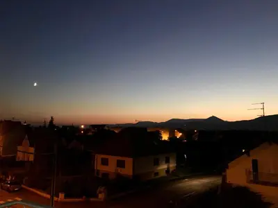 Vue générale sur la montagne ou vue sur la montagne depuis l'appartement