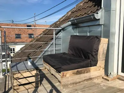 Balcon ou terrasse dans l'établissement Appartement chaleureux et lumineux avec vue ! au centre Alsace