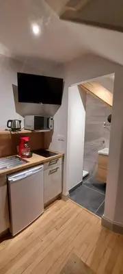 Cuisine ou kitchenette dans l'établissement La Chouette