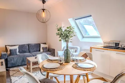 Cuisine ou kitchenette dans l'établissement Cocon - Sélestat - Parking gratuit - Proche Europa-Park - Route des Vins - Haut-Koenigsbourg