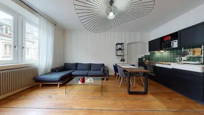 Coin salon dans l'établissement Le Neubau
